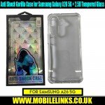 Anti Shock Gorilla Case for Samsung Galaxy A26 5G + 2.5D Tempered Glass